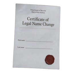 Name change voucher